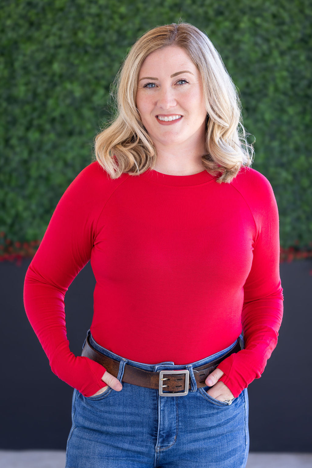 Blair Long Sleeve Top - Red